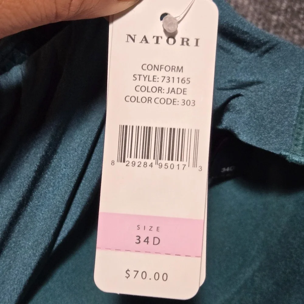 Natori Conform Full Fit Memory Contour Convertible Underwire Bra 34D 731165 Jade